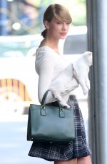 TAYLOR SWIFT in Stockings Out and About in New York