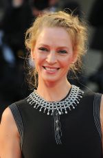 UMA THURMAN at Nmphomaniac Volume 2 Directors Cut Premiere in Venice