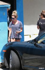 VANESSA HUDGENS and ASHLEY TISDALE Leaves Wundabar Pilates in Studio City