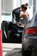 VANESSA HUDGENS Hiding From Paps Out in Studio City