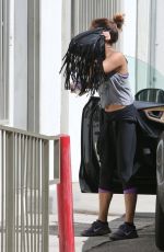 VANESSA HUDGENS Hiding From Paps Out in Studio City