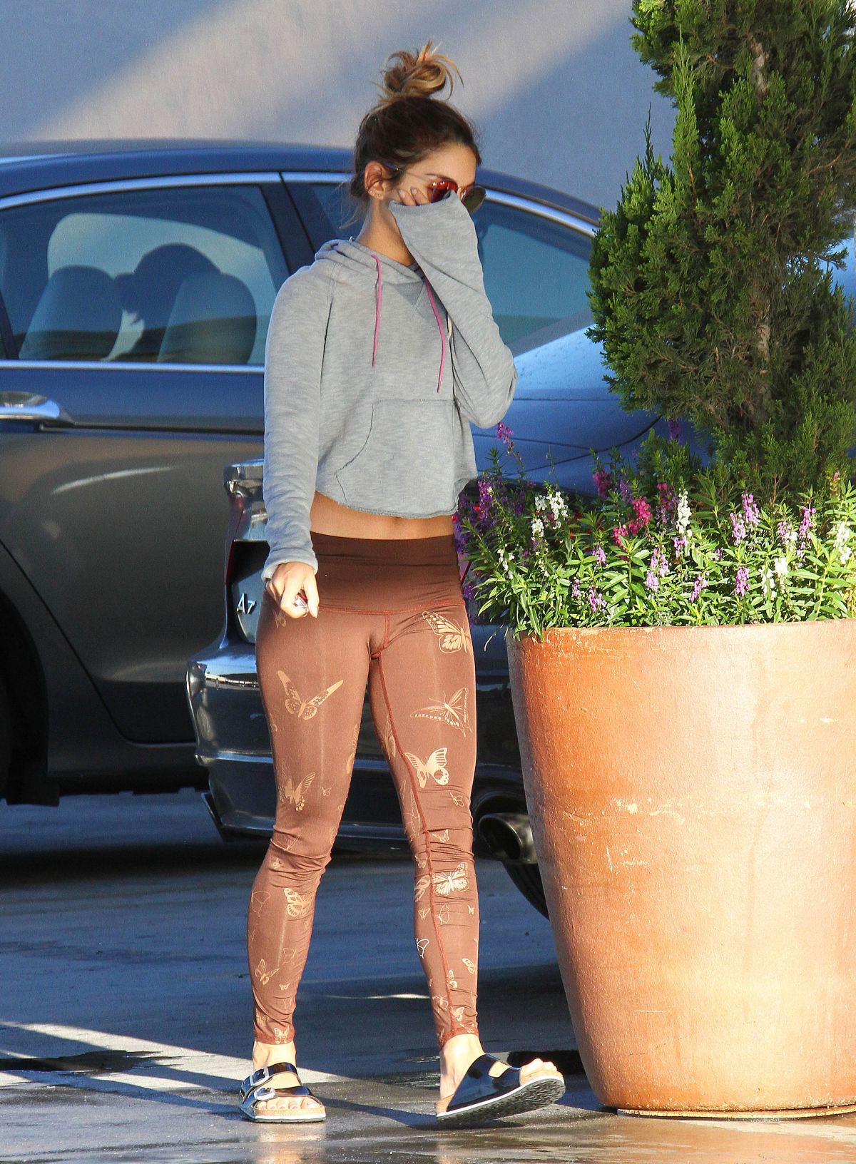 VANESSA HUDGENS in Tights Out and About in Los Angeles.