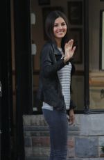 VICTORIA JUSTICE on the Set of Eye Candy in Brooklyn