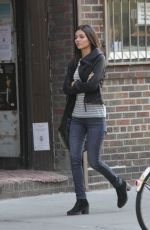VICTORIA JUSTICE on the Set of Eye Candy in Brooklyn