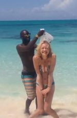 YVONE STRAHOVSKI in Bikini - ALS Ice Bucket Challenge
