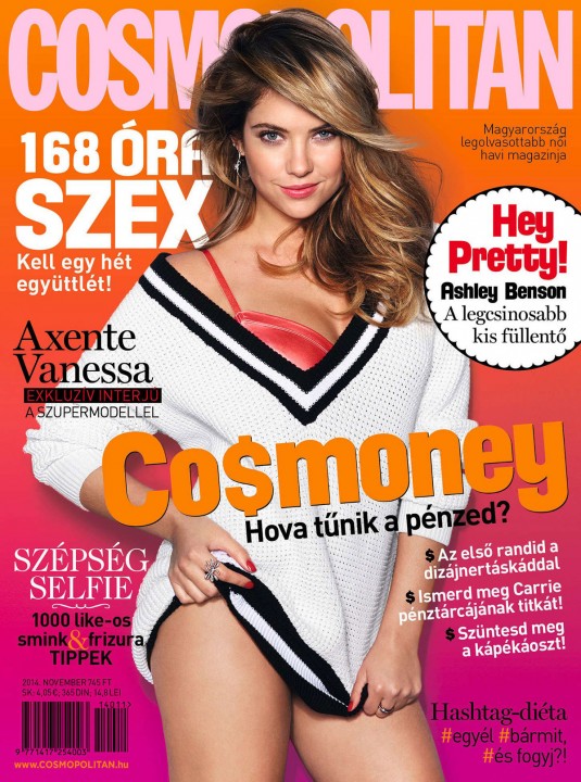ASHLEY BENSON on the Cover of Cosmopolitan Magazine