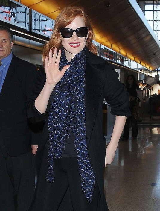 JESSICA CHASTAIN Arrives at LAX Airport