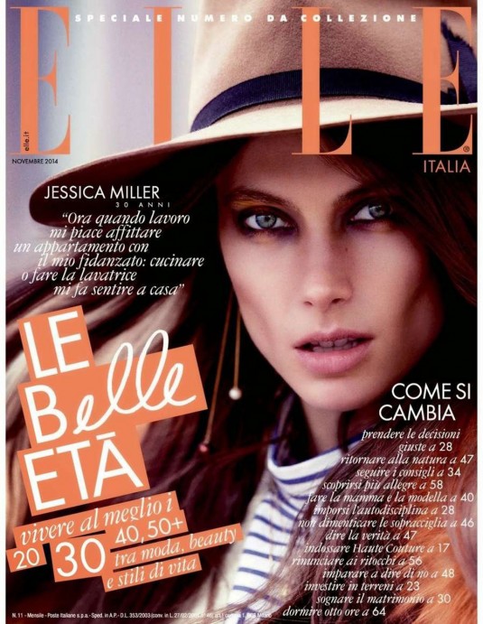 JESSICA MILLER in Elle Magazine