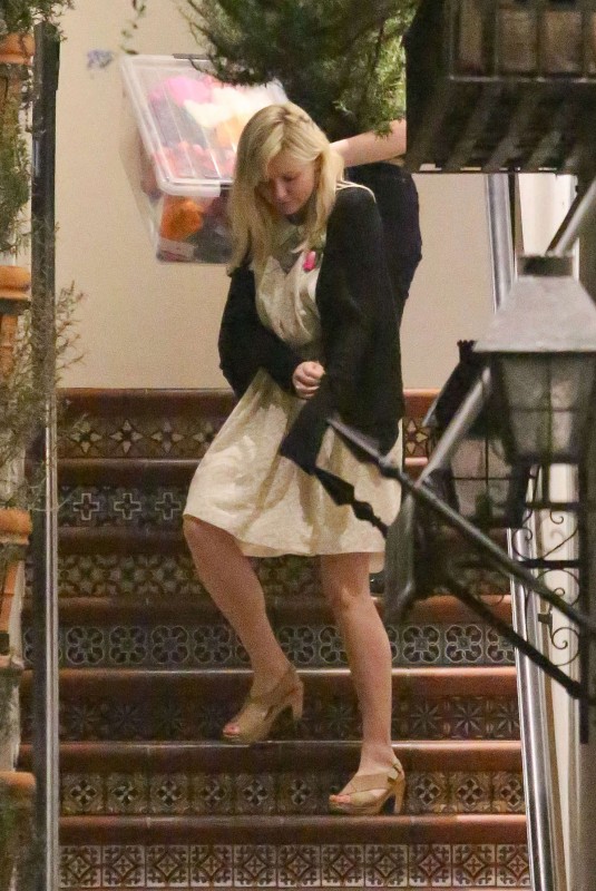 KIRSTEN DUNST at A.O.C. Restaurant