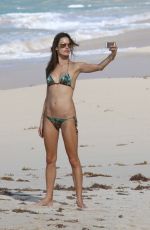 ALESSANDRA AMBROSIO on Bikini on the Beach in St. Barts