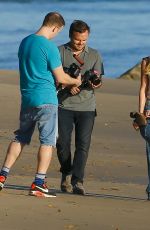 ALY and AJ MICHALKA at a Photoshoot on the Beach in Malibu