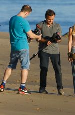 ALY and AJ MICHALKA at a Photoshoot on the Beach in Malibu