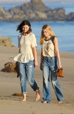 ALY and AJ MICHALKA at a Photoshoot on the Beach in Malibu