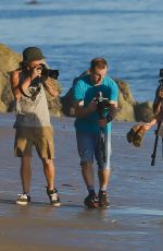 ALY and AJ MICHALKA at a Photoshoot on the Beach in Malibu