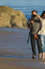 ALY and AJ MICHALKA at a Photoshoot on the Beach in Malibu