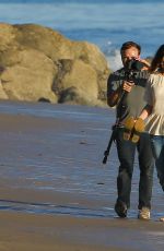ALY and AJ MICHALKA at a Photoshoot on the Beach in Malibu
