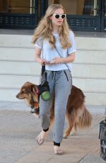AMANDA SEYFRIED and Her Dog Shopping in Beverly Hills 2110