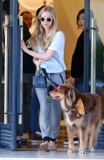 AMANDA SEYFRIED and Her Dog Shopping in Beverly Hills 2110