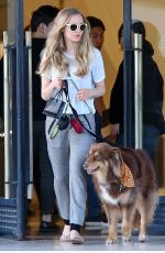 AMANDA SEYFRIED and Her Dog Shopping in Beverly Hills 2110