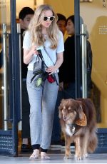AMANDA SEYFRIED and Her Dog Shopping in Beverly Hills 2110