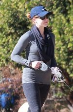AMY ADAMS in Tight Leggings at a Park in Beverly Hills