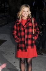 AMY POEHLER Arrives at Late Show with David Letterman in New York