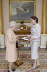 ANGELINA JOLIE Meets Queen Elizabeth II at Buckingham Palace