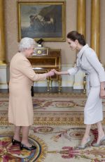ANGELINA JOLIE Meets Queen Elizabeth II at Buckingham Palace