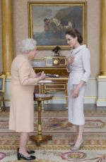 ANGELINA JOLIE Meets Queen Elizabeth II at Buckingham Palace