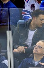 ANNASOPHIA ROBB and Adam Cobb at New York Rangers vs Toronto Maple Leafs game
