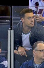 ANNASOPHIA ROBB and Adam Cobb at New York Rangers vs Toronto Maple Leafs game