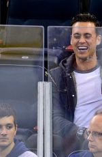 ANNASOPHIA ROBB and Adam Cobb at New York Rangers vs Toronto Maple Leafs game