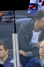 ANNASOPHIA ROBB and Adam Cobb at New York Rangers vs Toronto Maple Leafs game