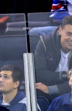 ANNASOPHIA ROBB and Adam Cobb at New York Rangers vs Toronto Maple Leafs game