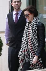 ANNE HATHAWAY Leaves Her Hotel in New York 2010