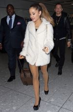 ARIANA GRANDE at Heathrow Airport in London