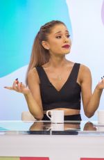 ARIANA GRANDE on the Set of Loose Women on ITV in London