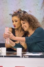 ARIANA GRANDE on the Set of Loose Women on ITV in London