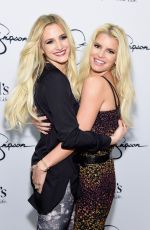 ASHLEE and JESSICA SIMPSON at Jessica Simpson Collection Launch at Dillard