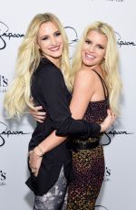 ASHLEE and JESSICA SIMPSON at Jessica Simpson Collection Launch at Dillard