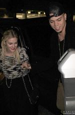 ASHLEE SIMPSON Arrives at Mr Chow