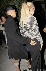 ASHLEE SIMPSON Arrives at Mr Chow