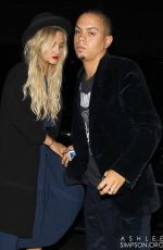 ASHLEE SIMPSON Arrives at Warwick Nightclub in Hollywood