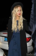ASHLEE SIMPSON Arrives at Warwick Nightclub in Hollywood