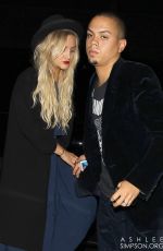 ASHLEE SIMPSON Arrives at Warwick Nightclub in Hollywood