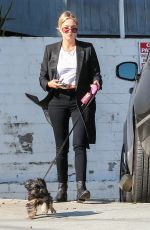 ASHLEY BENSON Walks Her Dogs Out in Hollywood 1010
