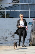 ASHLEY BENSON Walks Her Dogs Out in Hollywood 1010