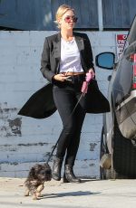 ASHLEY BENSON Walks Her Dogs Out in Hollywood 1010