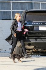 ASHLEY BENSON Walks Her Dogs Out in Hollywood 1010