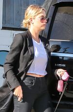 ASHLEY BENSON Walks Her Dogs Out in Hollywood 1010